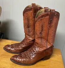 Mezcalero Horn Back Crocodile Alligator Cowboy Western Boots Size 9.5 EE