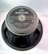 behringer EUROLIVE 1000W 12" Low Frequency Transducer WOOFER SPEAKER