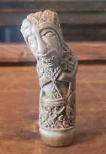 Old Easter Island Moai Kavakava Figure Rare Oceanic Tiki Hand Carved Art 3.5"