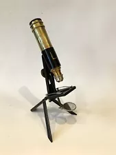 Antique Brass Folding Baby Beck Microscope