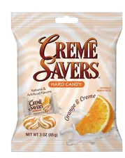 Creme Savers Orange and Creme Hard Candy 3 oz Bag