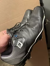 FootJoy DNA Helix Opti-Flex Golf Shoes Black Silver Leather 53318 Mens Size 11