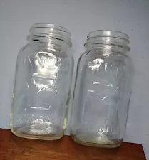 My Estate Sale! 2 Vintage Knox Quart Canning Fruit Jars Keystone Old! No Chips