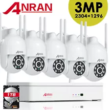 ANRAN Outdoor Wireless Security Camera System 5 Cameras Set WiFi 3MP 8CH NVR 1TB