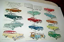 1954 Chevy Bel Air 210 150 Handyman station wagon dealer-mag centerfold car ad