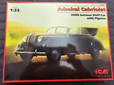 1/35 Admiral Cabriolet WWII German Staff car with figures. model kit by ICM