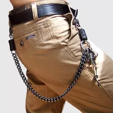 22" Men's Strong Leash Heavy Metal Wallet Chains Biker Trucker Jean Key Chain