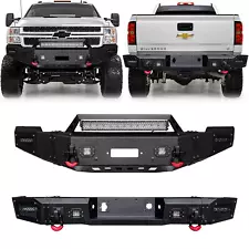 Vijay For 2011-2014 Chevy Silverado 2500/3500 Front/Rear Bumper With Winch Plate (For: Chevrolet)