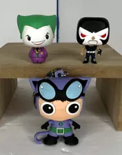 Funko DC Mini Lot - Mini Pop Bane, Pint Size Heroes Joker, Catwoman Keychain