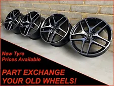 Genuine 19" Mercedes GLC GLA GLB E V Class Vito AMG Black Diamond Cut Wheels