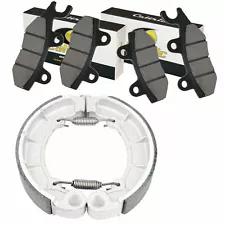 for Kawasaki KLF400 Bayou 400 4X4 1993-99 Front Brake Pads / Rear Brake Shoes (For: Kawasaki Bayou 400)