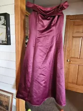 EUC Jessica McClintock Dark Red Evening Gown FullLength Dress With Tulle Sz 16