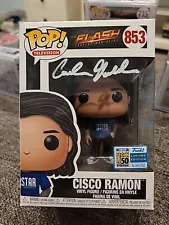 Funko POP! The Flash Cisco Ramon SDCC Signed By Carlos Valdes w/Quote & JSA