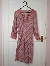 Anokhi For East Vintage Indian Cotton Kaftan Style Dress Size 8