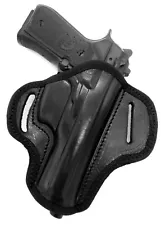 CEBECI Right Hand Black Leather Open Top Belt Holster BERETTA BRIGADIER 4.9"