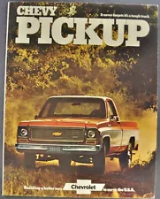 1974 Chevrolet Pickup Truck Brochure Folder Fleetside 4x4 Nice Original 74