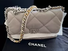 NWT Chanel 19 Large Lambskin Flap Shoulder Bag Rare Color Retails $7100