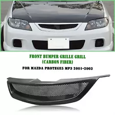 1x Front Bumper Grille Mesh Honeycomb For Mazda Protege5 MP3 01-03 Carbon Fiber (For: Mazda Protege MP3)