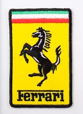 FERRARI EMBROIDERED PATCH IRON/SEW ON ~3-1/2'' x 2-1/4" ENZO DINO F40 SP1 P80 BI