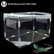 Reptile Terrarium, Climbing Pet Feeding Box For Lizards, Horned Frogs Container