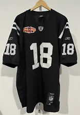 Indianapolis Colts Peyton Manning Reebok Team Apparel Sewn Black Jersey Mens 3XL