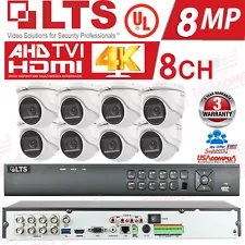 LTS 8ch Security Cameras System Kit 8MP DOME H.265+ 4K /HDD Included / IP67 UL