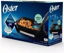 Oster DiamondForce 12-in x 16-in Nonstick Electric Skillet with Hinged Lid