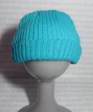 CREATABLE WORLD ~ HAT ~AQUA BLUE KNIT BEANIE CAP DOLL ACCESSORY FOR OOAK DIORAMA