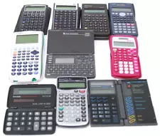 Lot of 10 Texas Instruments HP & Casio Calculators Tested