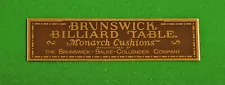 Replacement Nameplate for Brunswick Balke Collender Antique Pool Tables