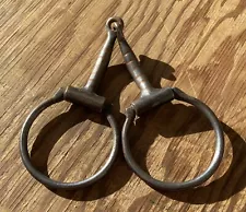 Old Vintage Western Tack Horse Snaffle Bit w/ Copper Inlay - JWP Jeremiah Watt ?