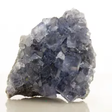 3.8" Gem Clear Cubic BLUE FLUORITE Sharp Glassy Crystals Asturias Spain for sale