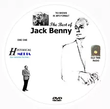 BEST OF JACK BENNY - 763 Shows Old Time Radio In MP3 Format OTR On 2 DVDs