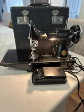 1936 Singer Featherweight 221 Scroll Face Sewing Machine w/Case