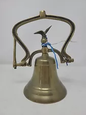 Nautical Brass Bell Boat Large 10" VERY HEAVY THICK NAVAL Gift Vintage Rare