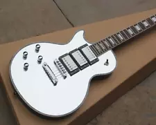 Left-Hand Version Custom White Electric Guitar Chrome Hardware Free Shipping