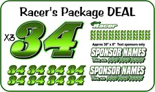 RACE CAR NUMBERS PACKAGE DIRT LATE MODEL MODIFIED STREET STOCK IMCA CARBONFIBER