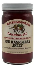 RED RASPBERRY JELLY 100% All Natural Amish Homemade 8 oz Fresh Fruit Spread USA