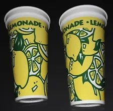 vintage lemonade 32oz cups 2ct