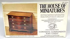 The House of Miniatures Dollhouse Furniture Kit Chippendale Serpentine Chest NEW