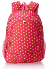 SALE Fuchsia Travel Backpack for Women School Girl's Bag Lime Dot Good Quality