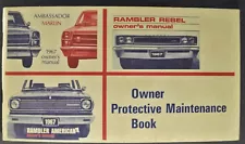 1967 AMC Warranty Rambler American Ambassador Rebel Marlin Excellent Original