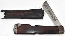 RARE 12" Miller Brothers Carter Folding Skinning Knife Emmetsburg IA & Sheath