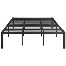 18" Metal Bed Frame Platform Heavy Duty Steel Slat Support No Box Spring Needed