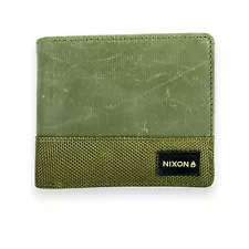 NIXON SHOWDOWN ORIGAMI FALCON BROWN BI-FOLD ZIP RFID WALLET