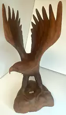 Hand Carved Wood Eagle