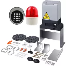 1800 Lb Automatic Sliding Gate Kit Opener Electric Rolling Driveway Slide Gat...