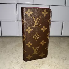 Louis Vuitton LV Monogram Folio iPhone 7 Case Brown Pink Phone Case