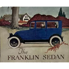 1919 The Franklin Sedan Motor Car Original Full-Color Print Advertisement