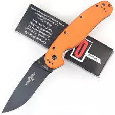 Ontario Rat 1 Custom Orange G10 Tactical Hunting Pocket Folding Survival Knife _